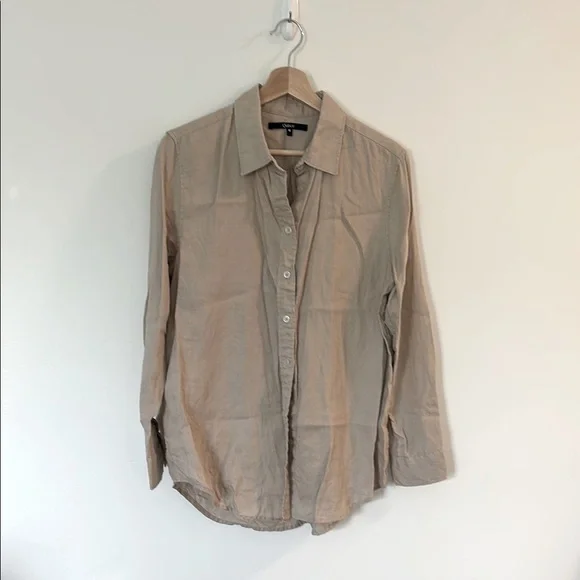 Quince Linen Shirt in Driftwood - Picture 3 of 6